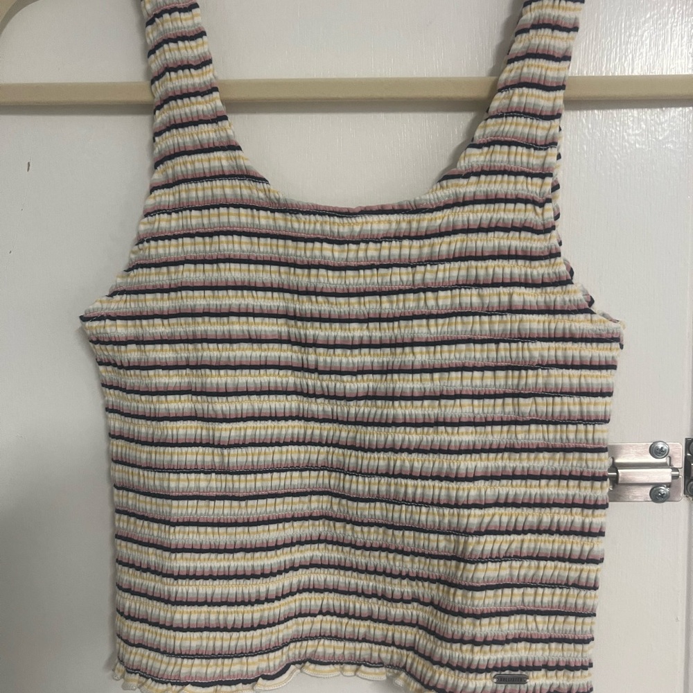 Hollister Multicolor Striped Crop Top